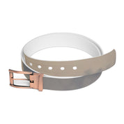 Elegant Metallic and White Fashion Belt Accessory