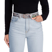 Stylish Camouflage Design Belt with Metal Buckle Casual Belt