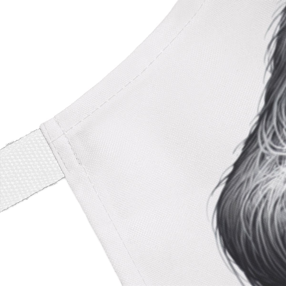 Adorable Dog Face Over White Background Apron
