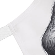 Adorable Dog Face Over White Background Apron